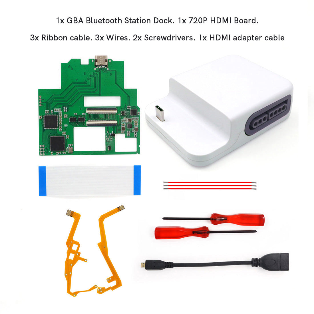 HDMI 720P GBA Bluetooth Dock Kit V2 For Game Boy Advance GBA Support Bluetooth Wireless Controller Playing on TV