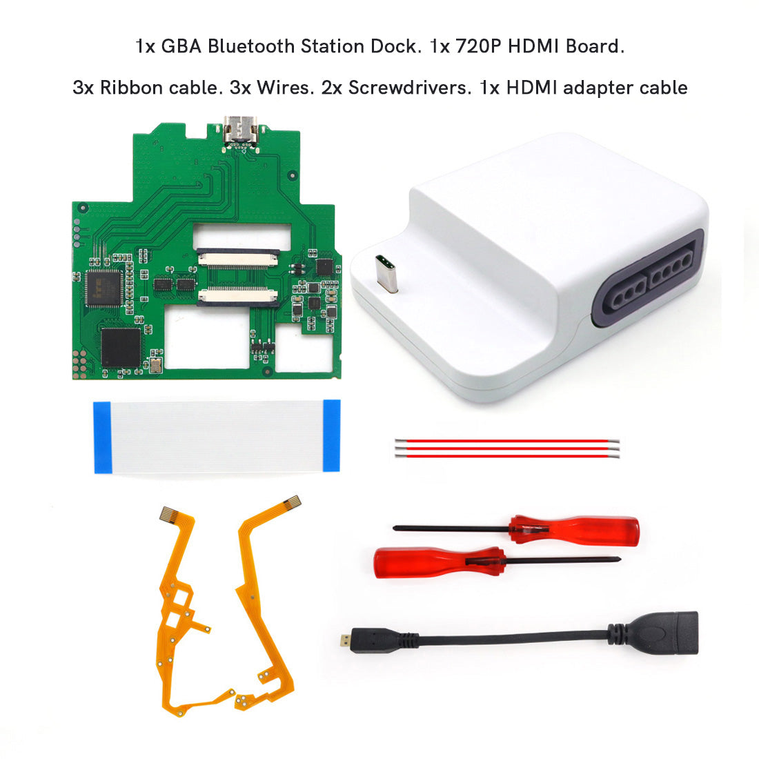 HDMI 720P GBA Bluetooth Dock Kit V2 For Game Boy Advance GBA Support Bluetooth Wireless Controller Playing on TV