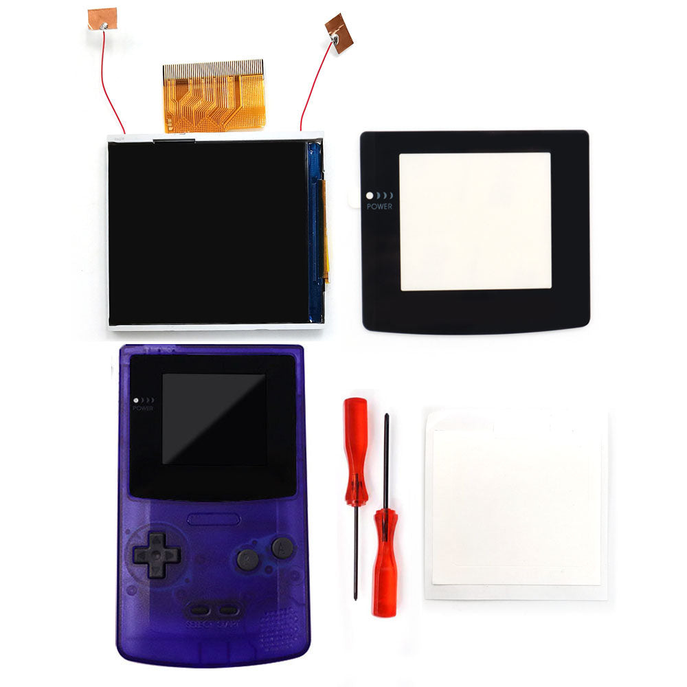 Real Drop In 2.45" GBC IPS Backlight Screen PCB Mod Kits Replacement Easy Installation OSD Pixel Effect For Gameboy Color