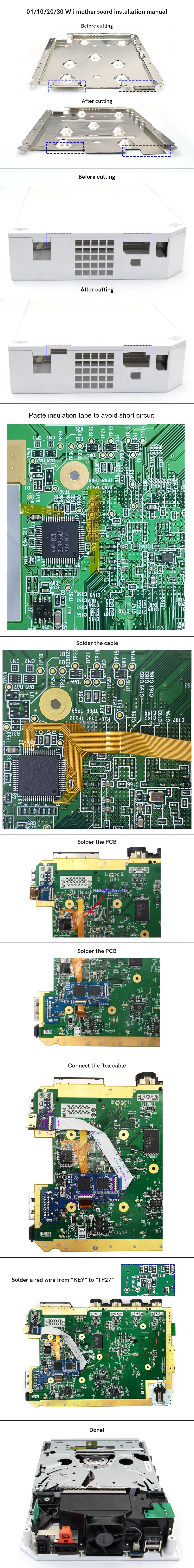 Hispeedido Internal Wii Digital HDMI MOD Kit Digital to Digital HDMI Mod Kit For Wii Console