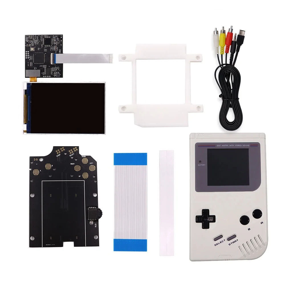 TV Version V5 GB DMG Screen Mod Kits OSD Menu RIPS 36 Color LCD Screen Kit For Game Boy GBO DMG Play on TV