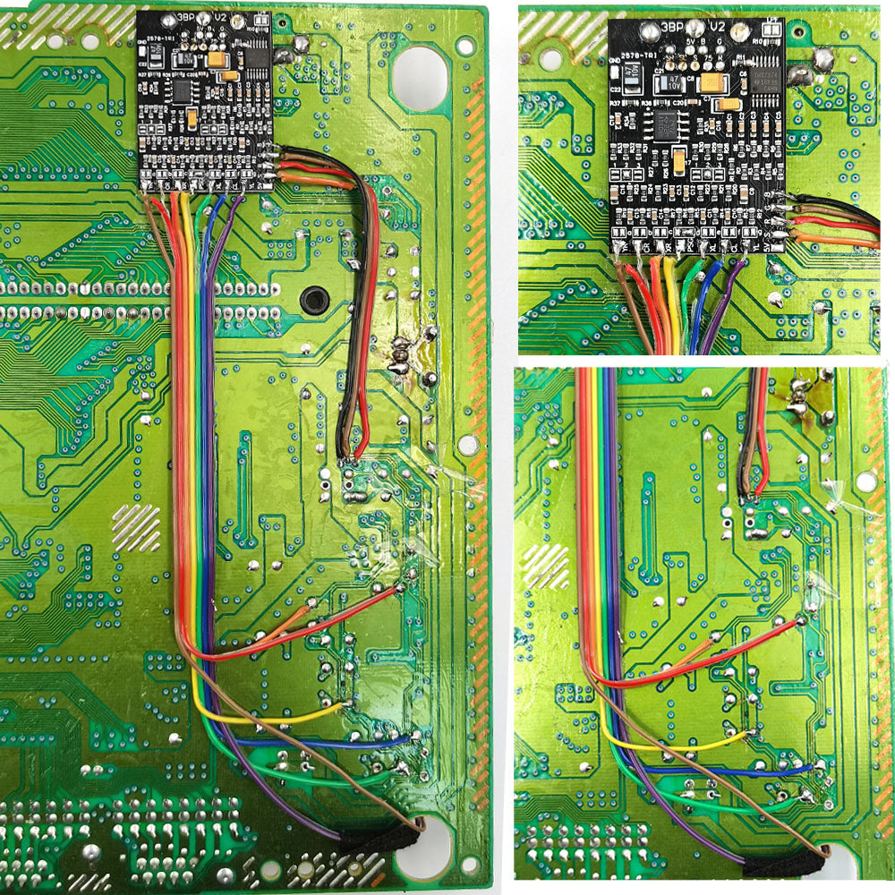 For SEGA MD RGB Mod PCB Moding for SEGA Mega Drive / Genesis Triple Bypass V2 RGB MOD Kit