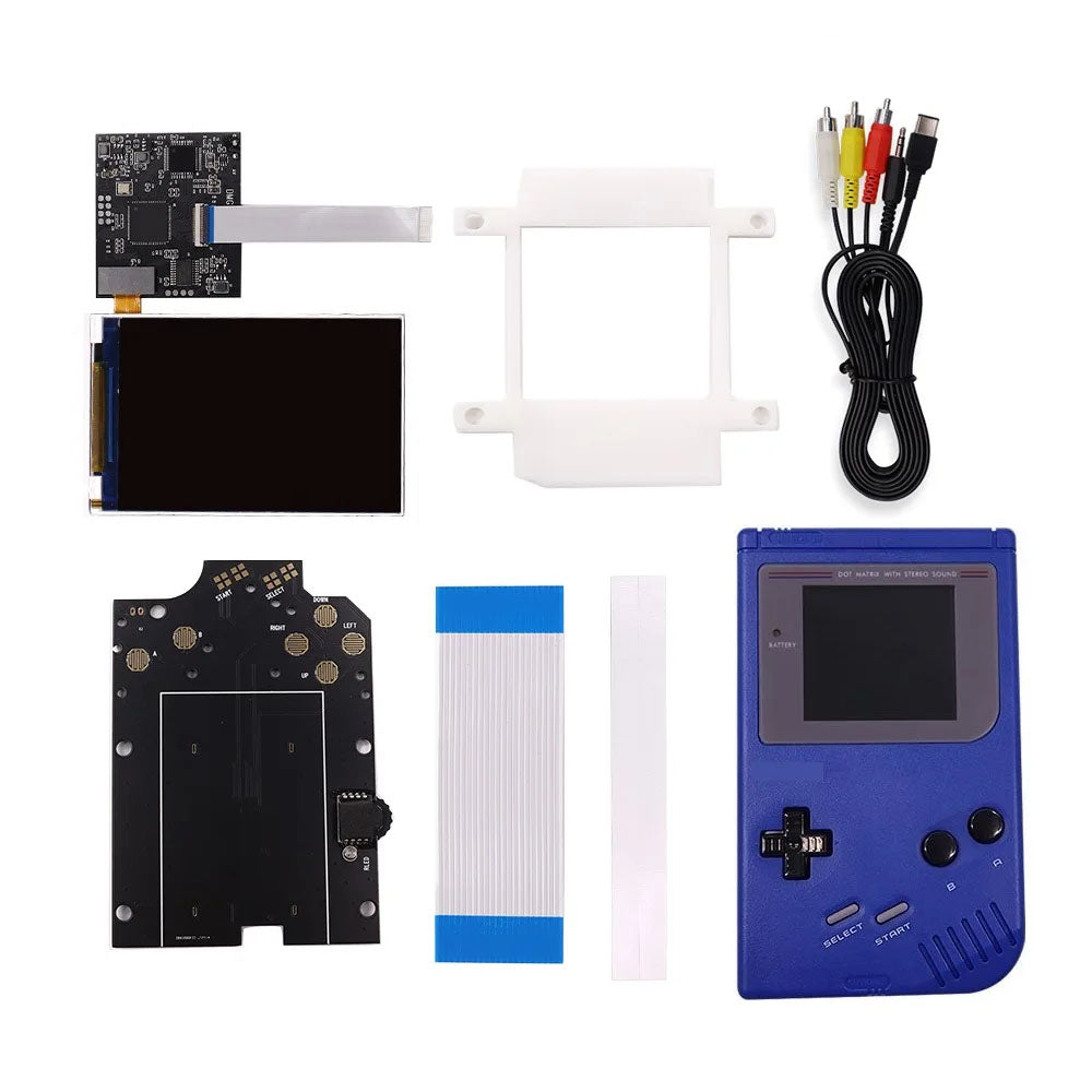 TV Version V5 GB DMG Screen Mod Kits OSD Menu RIPS 36 Color LCD Screen Kit For Game Boy GBO DMG Play on TV
