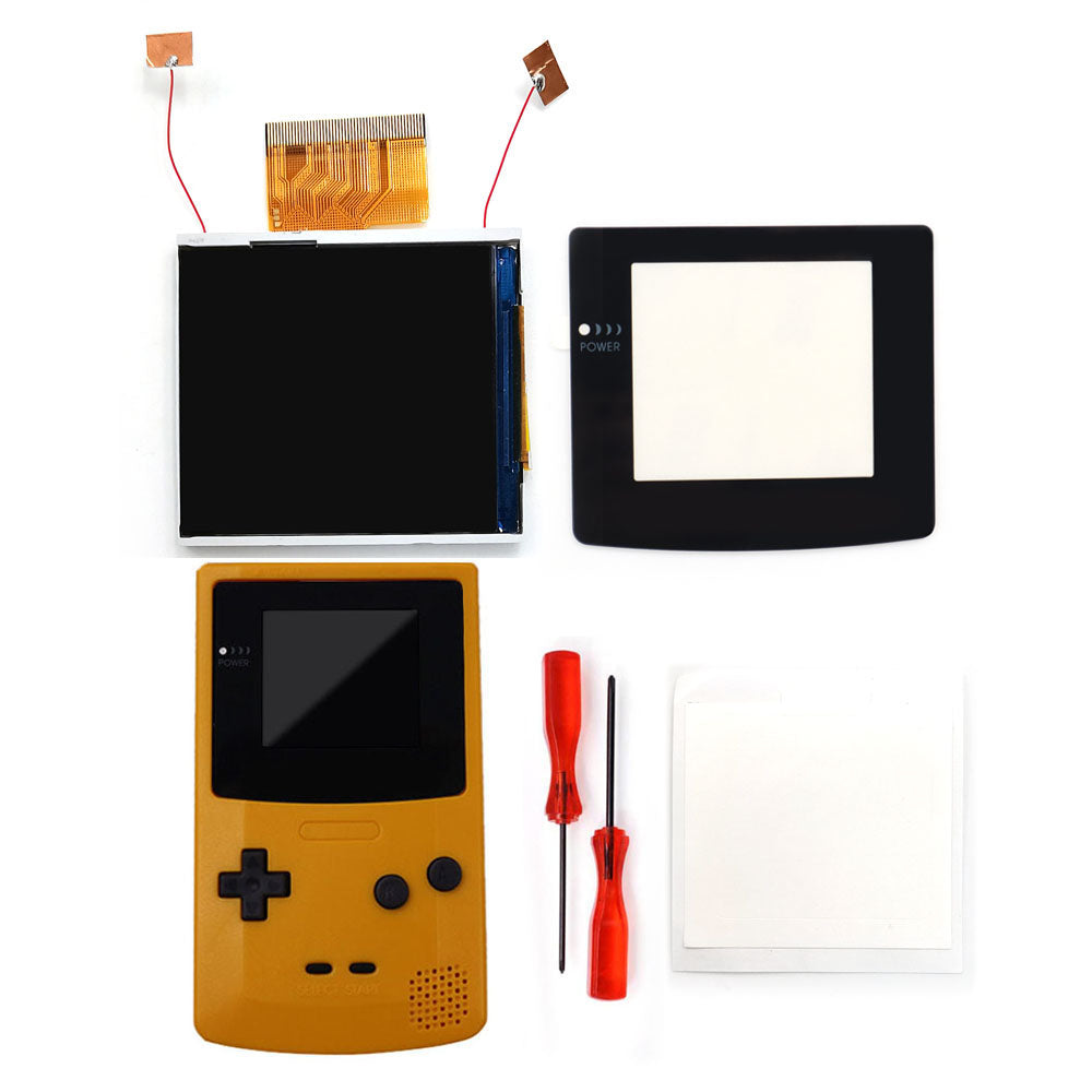 Real Drop In 2.45" GBC IPS Backlight Screen PCB Mod Kits Replacement Easy Installation OSD Pixel Effect For Gameboy Color