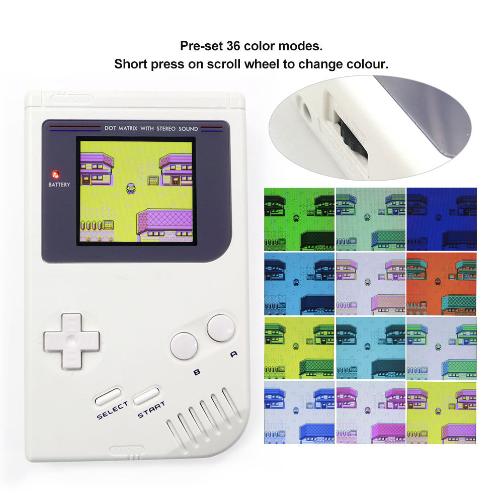 Rechargeable V5 Pro IPS Screen RIPS Housing Color Case Pixel OSD FRM Backlight Highbright LCD Mod Kits for GAMEBOY DMG GBO