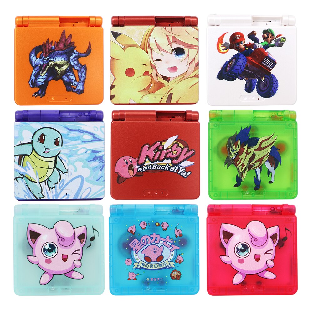 Colorful UV New Housing Shell For Gameboy Advance SP GBA SP Console Replacement Plastic Case