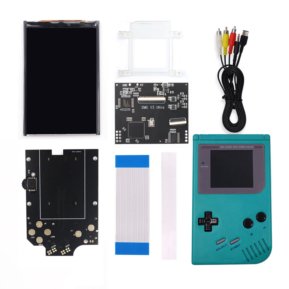TV Version V5 GB DMG Screen Mod Kits OSD Menu RIPS 36 Color LCD Screen Kit For Game Boy GBO DMG Play on TV