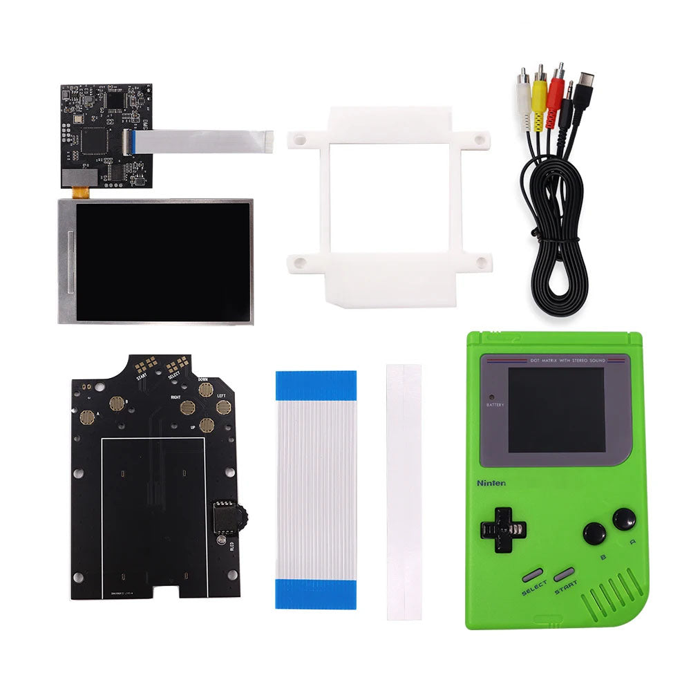 TV Version V5 GB DMG Screen Mod Kits OSD Menu RIPS 36 Color LCD Screen Kit For Game Boy GBO DMG Play on TV
