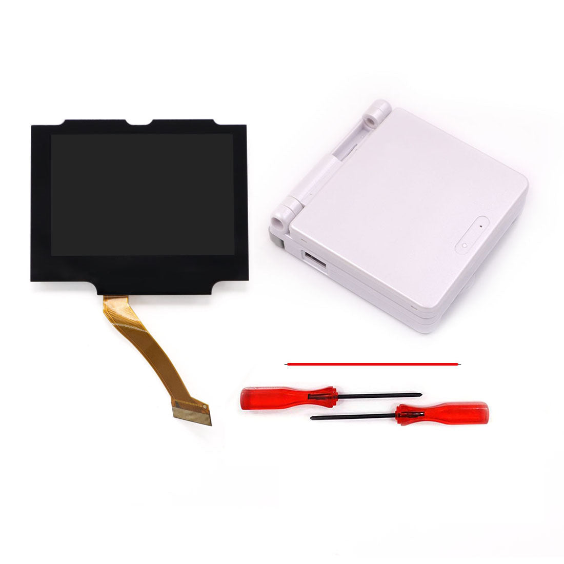 HISPEEDIDO UV Printing V5 Drop in Pre-Laminated IPS 3.0 inch Screen For GBA SP LCD Kits for Gameboy Advance SP with UV Housing Shell