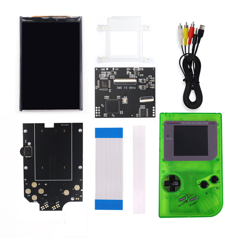 TV Version V5 GB DMG Screen Mod Kits OSD Menu RIPS 36 Color LCD Screen Kit For Game Boy GBO DMG Play on TV