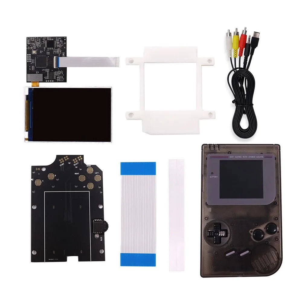 TV Version V5 GB DMG Screen Mod Kits OSD Menu RIPS 36 Color LCD Screen Kit For Game Boy GBO DMG Play on TV
