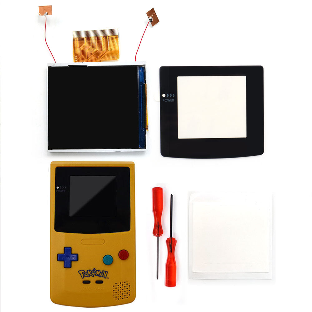 Real Drop In 2.45" GBC IPS Backlight Screen PCB Mod Kits Replacement Easy Installation OSD Pixel Effect For Gameboy Color
