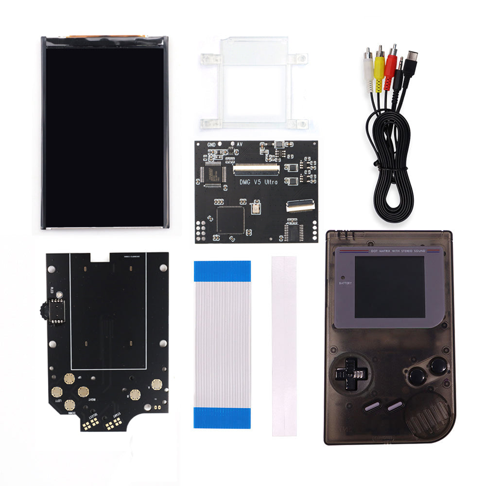 TV Version V5 GB DMG Screen Mod Kits OSD Menu RIPS 36 Color LCD Screen Kit For Game Boy GBO DMG Play on TV