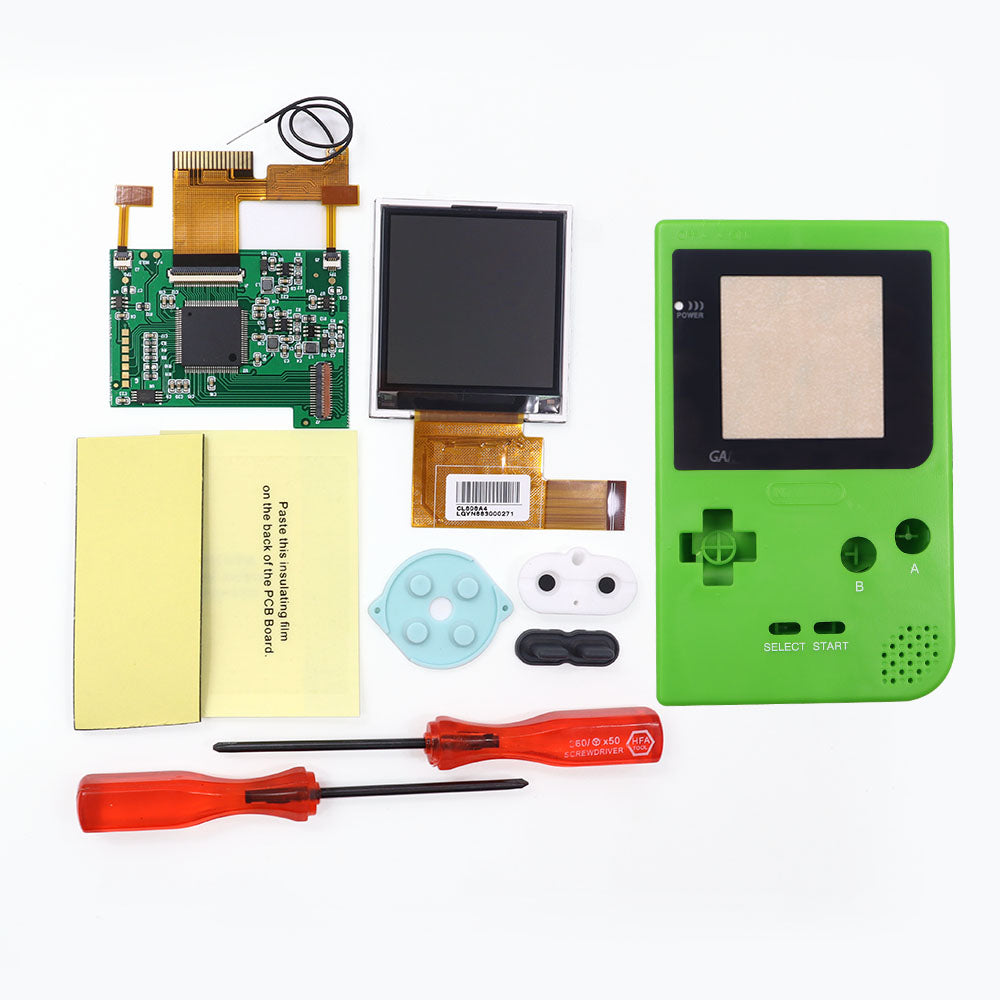 2.2 inch 8 Colors Changing Image GBP BackLight LCD Replacement Mod Kits HighLight Kits for GameBoy Pocket Console
