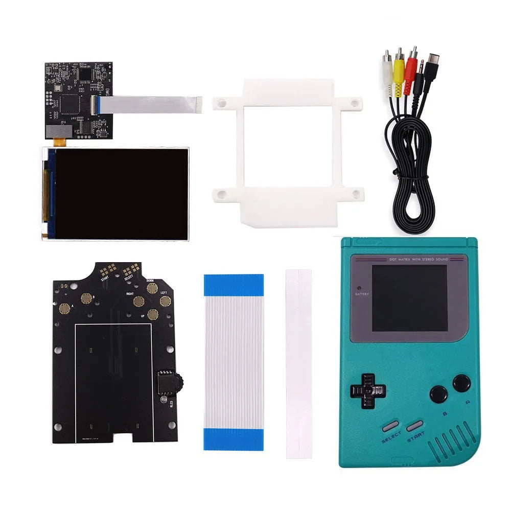 TV Version V5 GB DMG Screen Mod Kits OSD Menu RIPS 36 Color LCD Screen Kit For Game Boy GBO DMG Play on TV