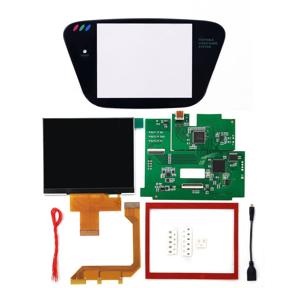 For Sega GG LCD Highlight Screen Kit 3.5" 640*480 Retro Pixel HD IPS Backlight LCD display For Game Gear Console TV HDMI Output
