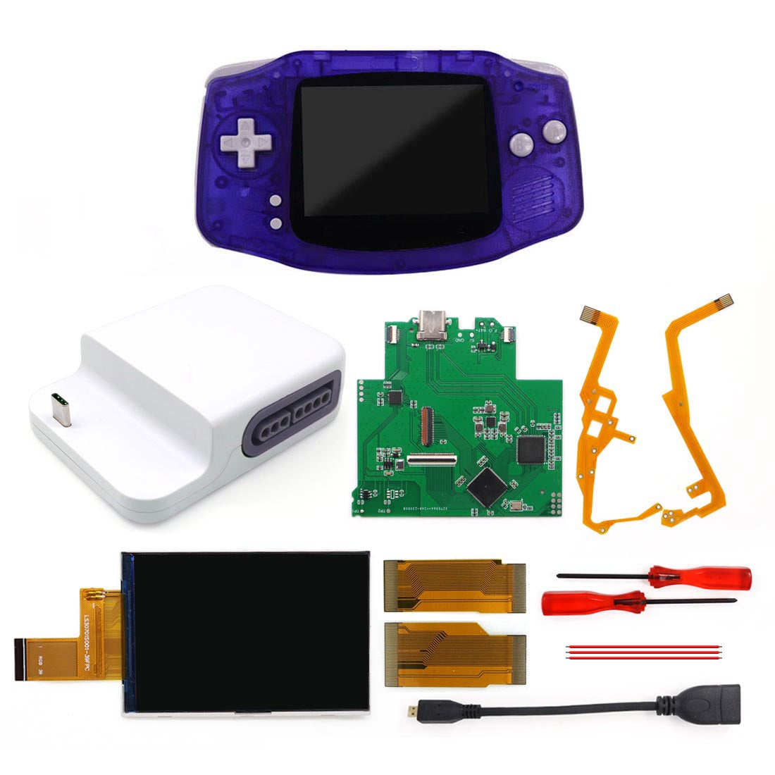 Newest Wireless 720P HDMI GBA Bluetooth Dock Kit V2 For Game Boy Advance GBA Support Bluetooth Wireless Controller