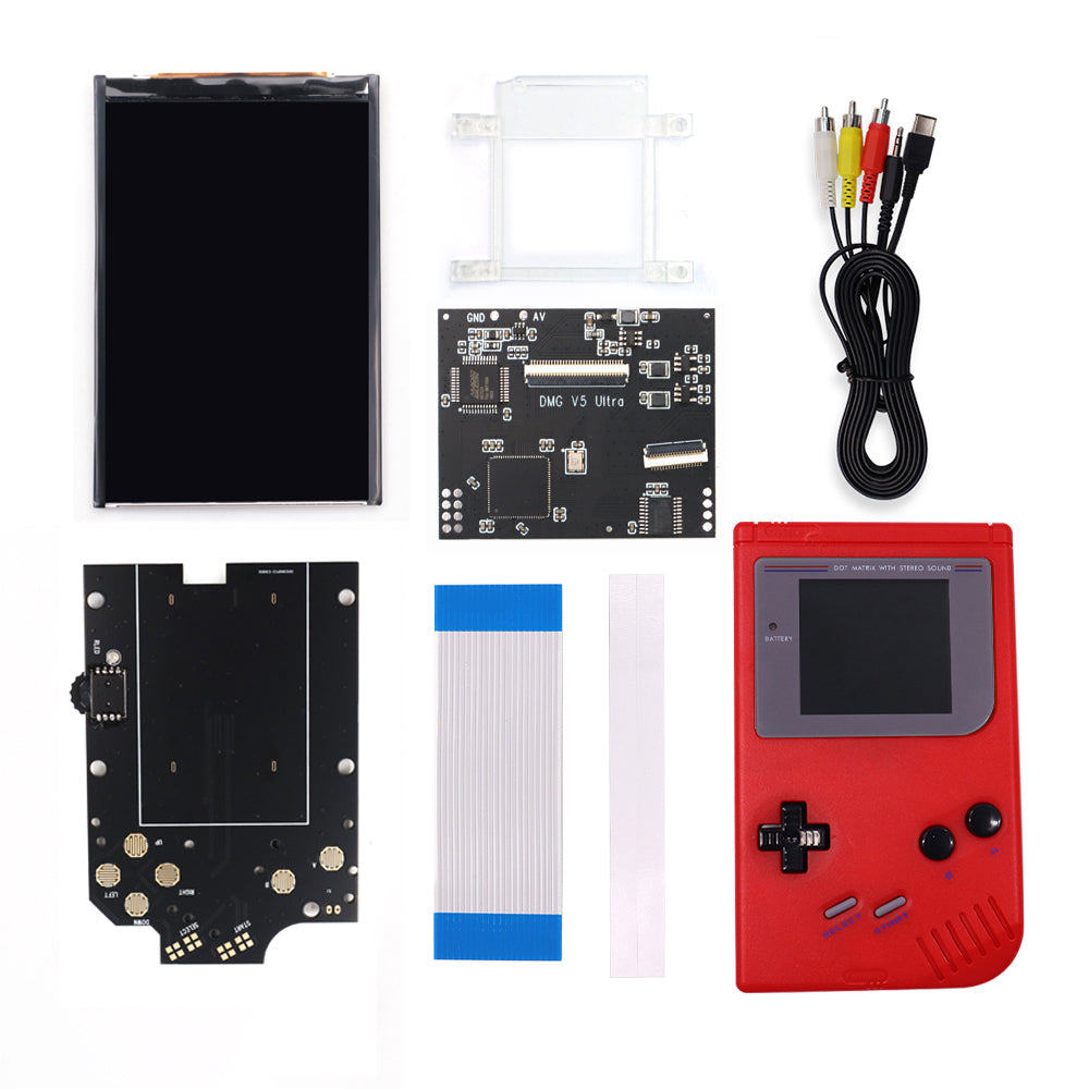 TV Version V5 GB DMG Screen Mod Kits OSD Menu RIPS 36 Color LCD Screen Kit For Game Boy GBO DMG Play on TV