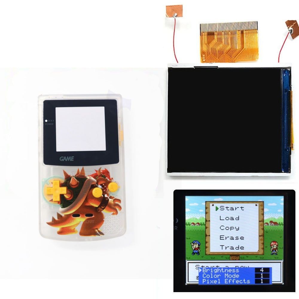 Real Drop In 2.45" GBC IPS Backlight Screen PCB Mod Kits Replacement Easy Installation OSD Pixel Effect For Gameboy Color