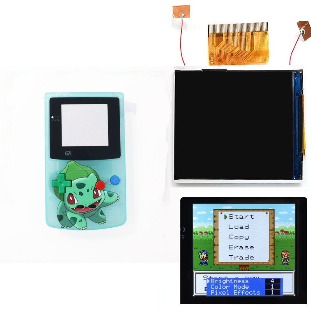 Real Drop In 2.45" GBC IPS Backlight Screen PCB Mod Kits Replacement Easy Installation OSD Pixel Effect For Gameboy Color