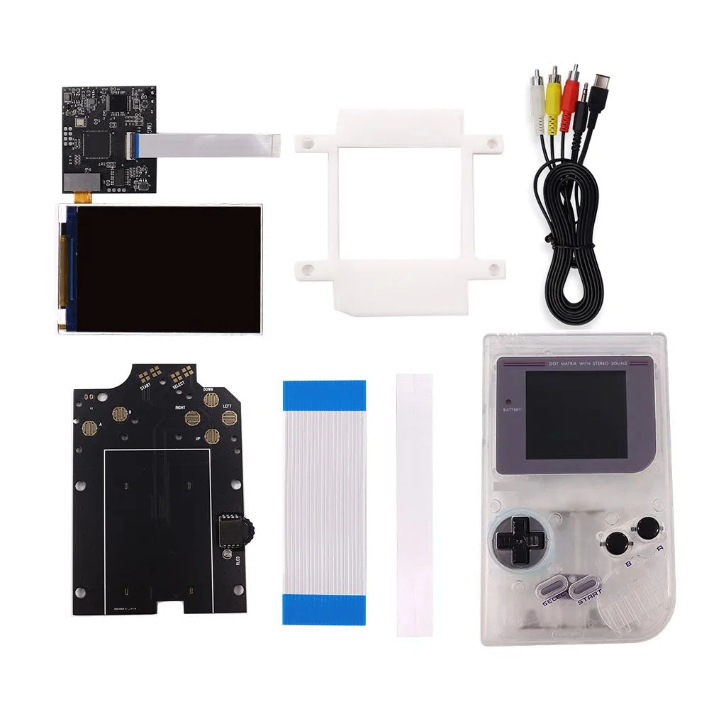 TV Version V5 GB DMG Screen Mod Kits OSD Menu RIPS 36 Color LCD Screen Kit For Game Boy GBO DMG Play on TV