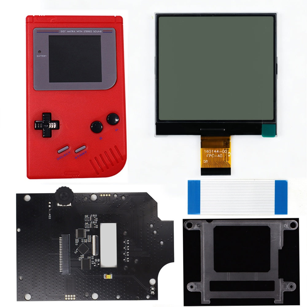 HISPEEDIDO 2.5 inches Grayscale LCD Screen Kit For GameBoy GB DMG Same Display Size Easy Install Drop-in OSD Menu