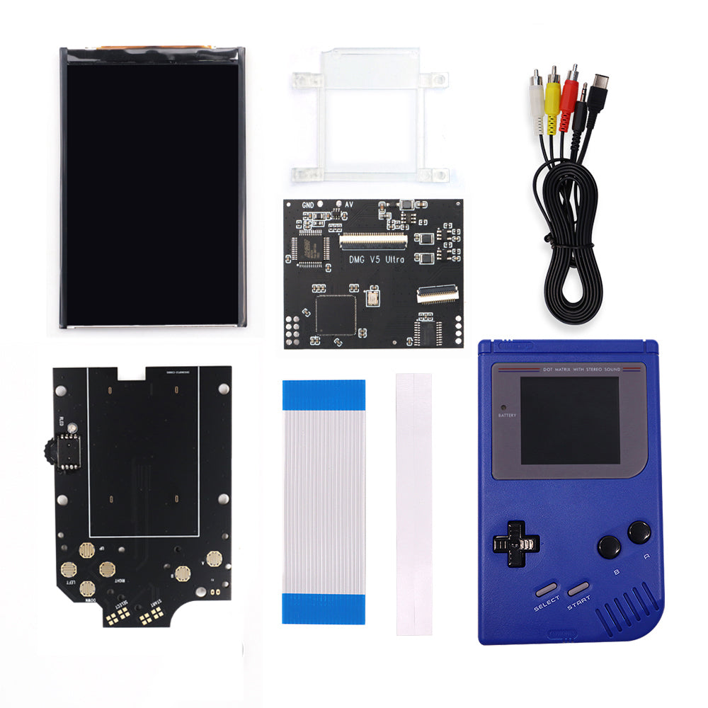 TV Version V5 GB DMG Screen Mod Kits OSD Menu RIPS 36 Color LCD Screen Kit For Game Boy GBO DMG Play on TV