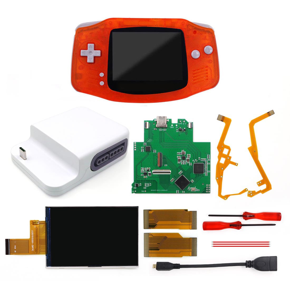 Newest Wireless 720P HDMI GBA Bluetooth Dock Kit V2 For Game Boy Advance GBA Support Bluetooth Wireless Controller