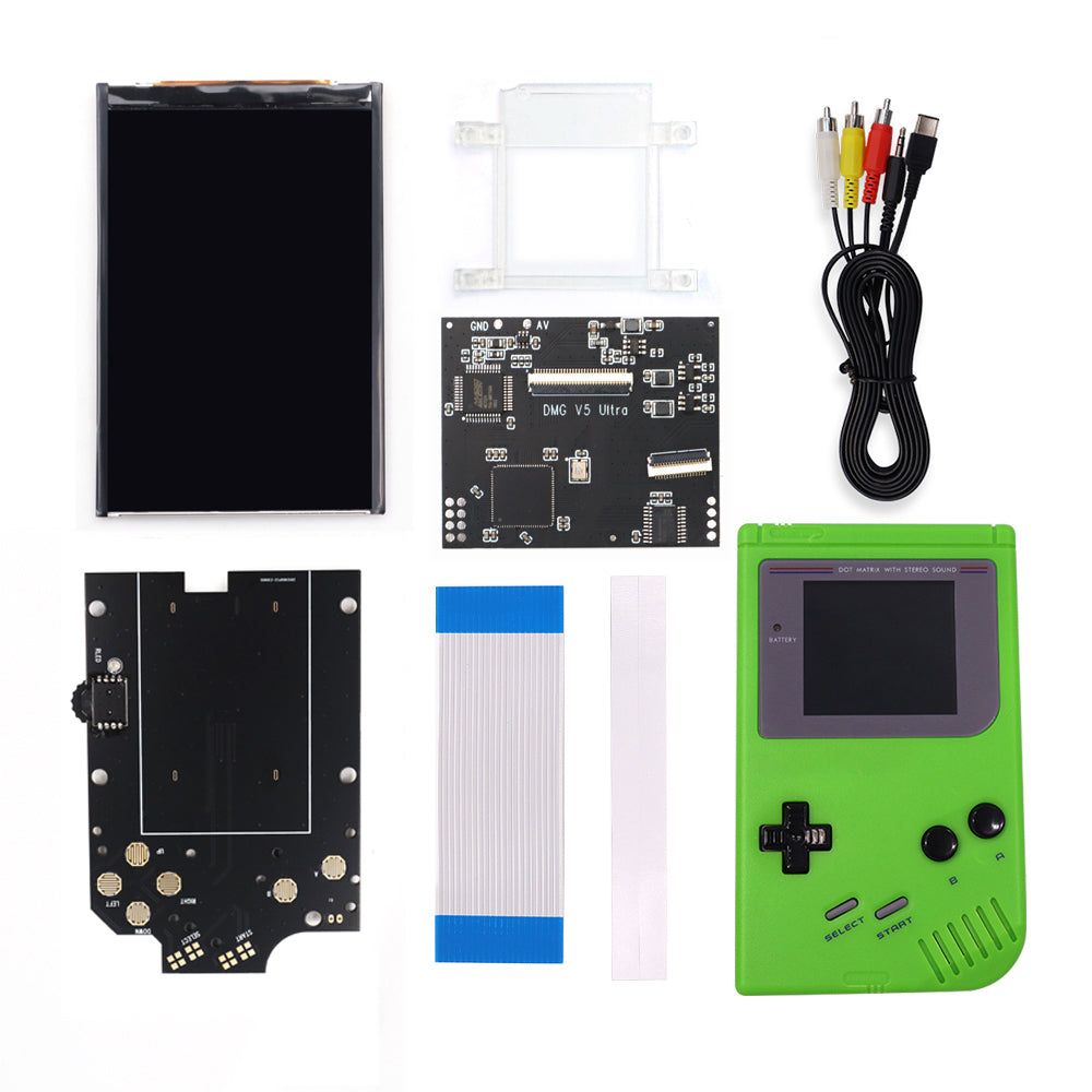 TV Version V5 GB DMG Screen Mod Kits OSD Menu RIPS 36 Color LCD Screen Kit For Game Boy GBO DMG Play on TV