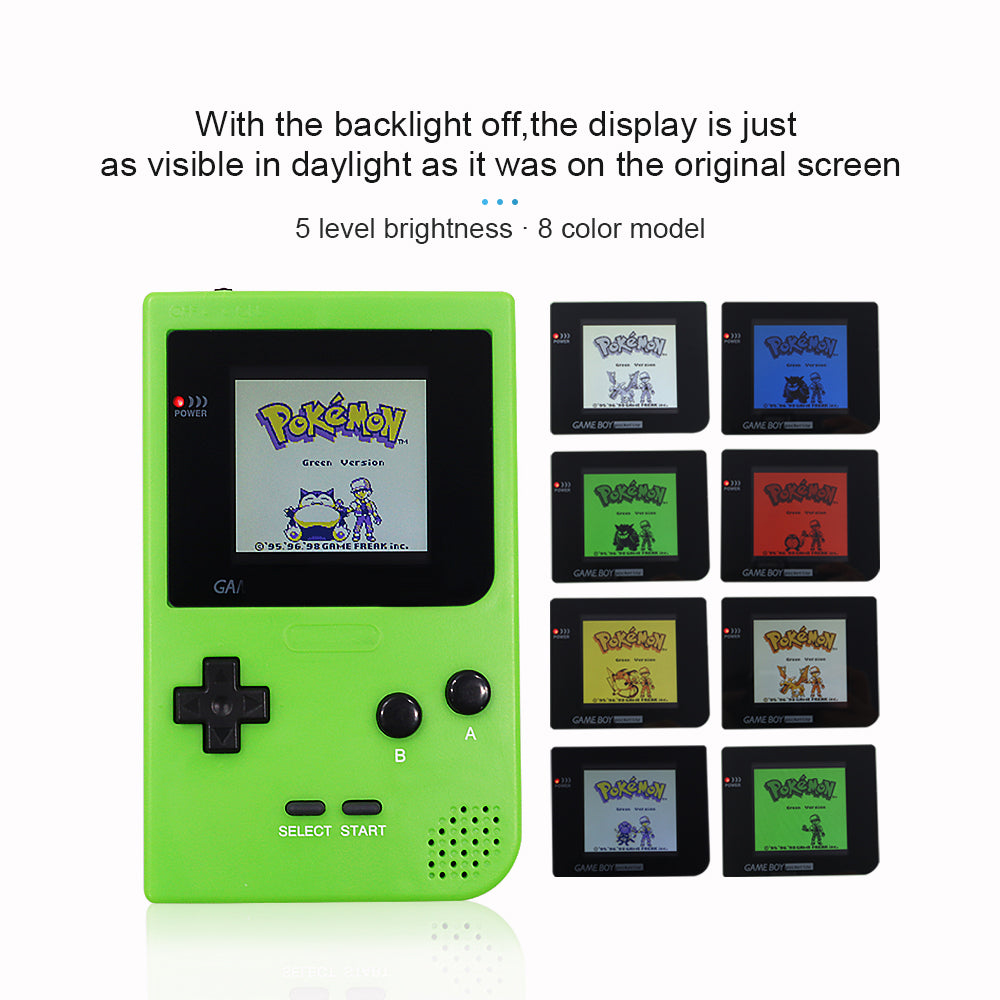 Refurbished 8 Colors Mode 2.2 inch Brightness Backlight Screen Mod For Game Boy GBP Console -Multicolor
