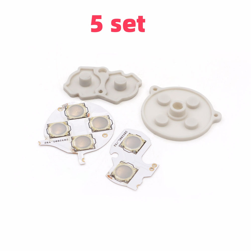 For GBA GBC GBP Conductive Film Button Modify Kits Tacktile Clicky A B D-Pad Button Pad Mod Kit for GBA GBC GBP console