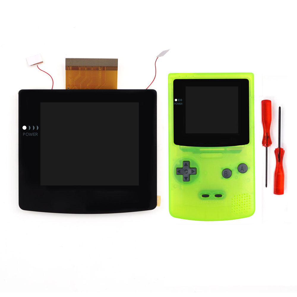 Laminated 2.45" GBC IPS All-in-one HD Backlight Screen Easy Installation OSD Pixel Effect For Gameboy Color GBC with Shell