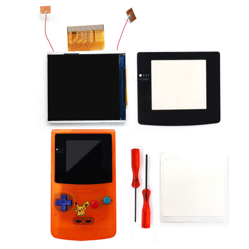 Real Drop In 2.45" GBC IPS Backlight Screen PCB Mod Kits Replacement Easy Installation OSD Pixel Effect For Gameboy Color