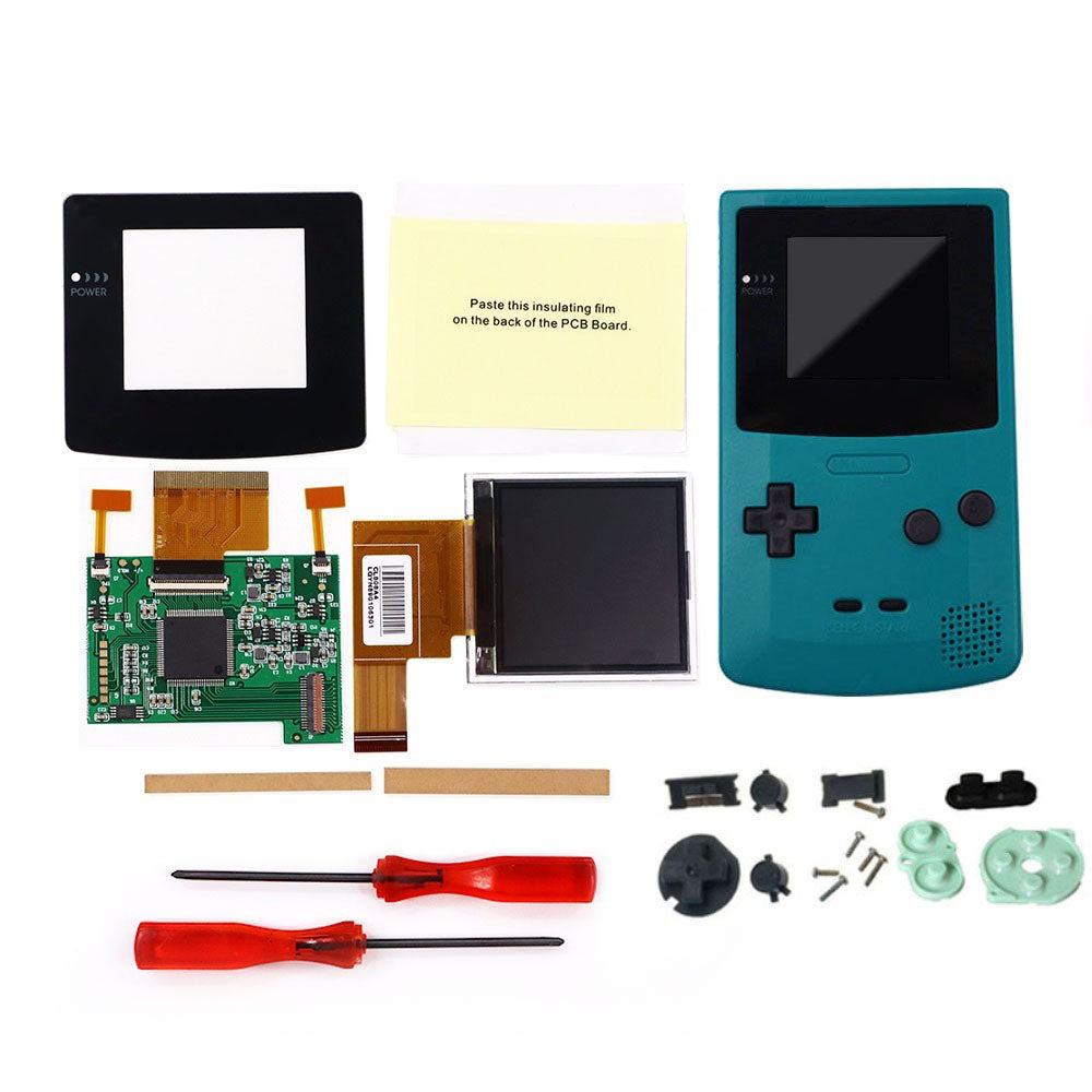 8 Color Mode GBC 2.2 inch LCD Screen Kits With 2 Sensor Adjustment Brightness Backlight Screen For GameBoy Color GBC