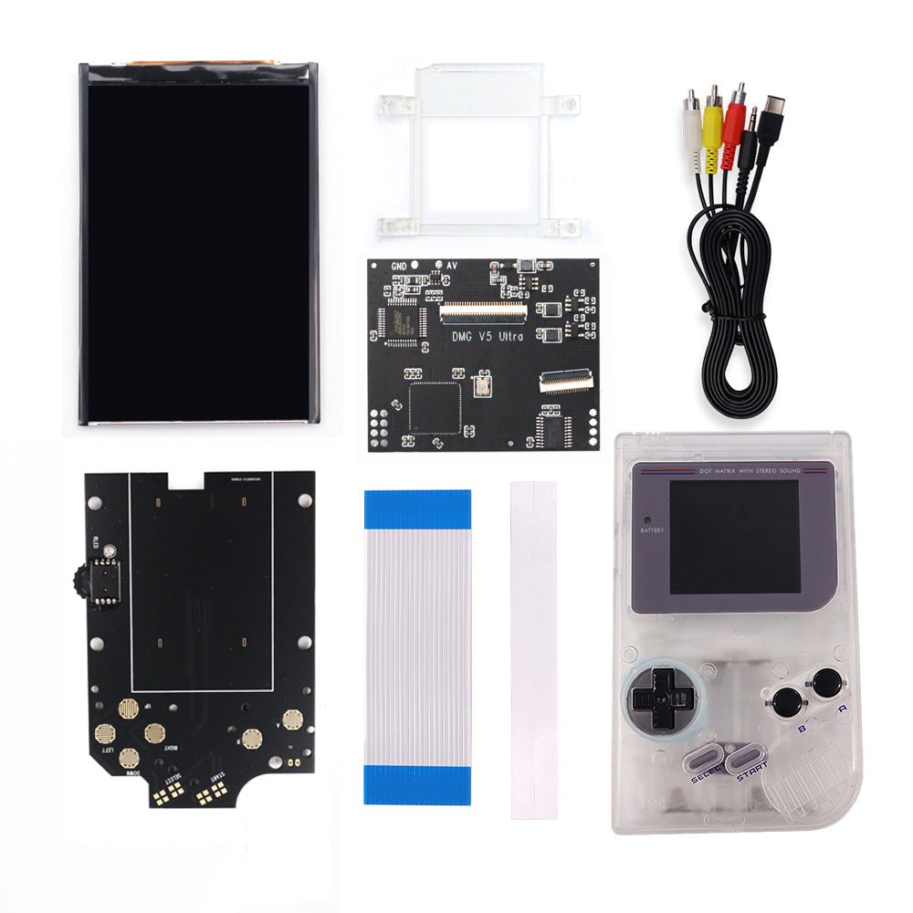 TV Version V5 GB DMG Screen Mod Kits OSD Menu RIPS 36 Color LCD Screen Kit For Game Boy GBO DMG Play on TV