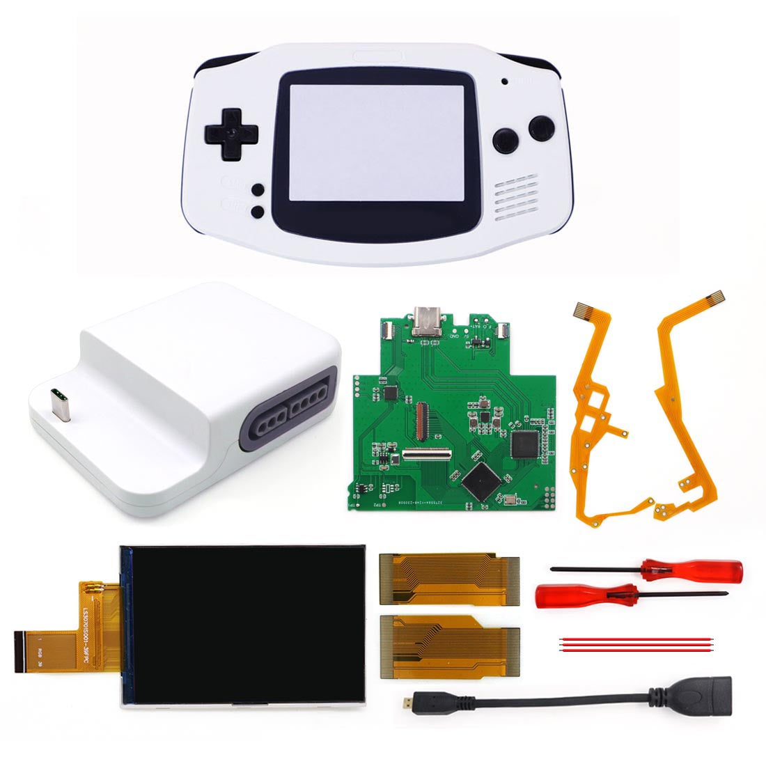 Newest Wireless 720P HDMI GBA Bluetooth Dock Kit V2 For Game Boy Advance GBA Support Bluetooth Wireless Controller