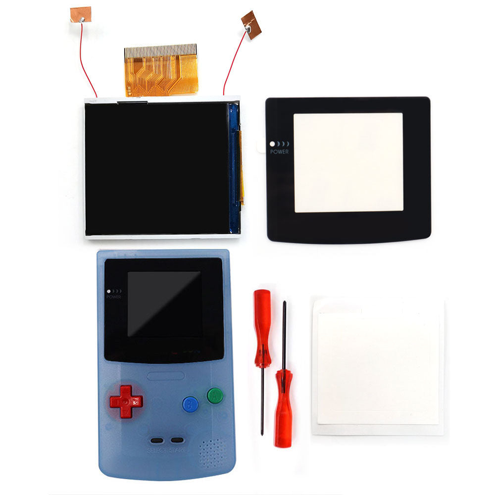 Real Drop In 2.45" GBC IPS Backlight Screen PCB Mod Kits Replacement Easy Installation OSD Pixel Effect For Gameboy Color