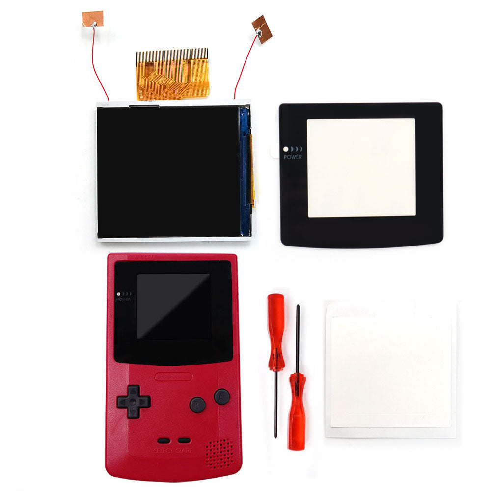 Real Drop In 2.45" GBC IPS Backlight Screen PCB Mod Kits Replacement Easy Installation OSD Pixel Effect For Gameboy Color
