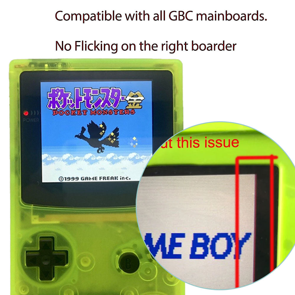 HISPEEDIDO 3‘’ Screen inch for GBC LCD Display for Game Boy Color IPS Screen Mod Kits replacement Brightness &Color Changeable Screen Mod