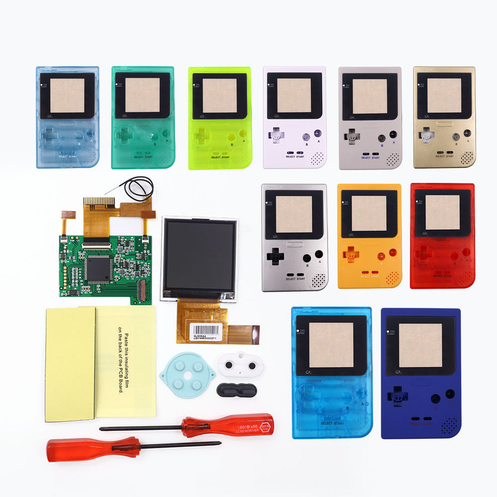 2.2 inch 8 Colors Changing Image GBP BackLight LCD Replacement Mod Kits HighLight Kits for GameBoy Pocket Console