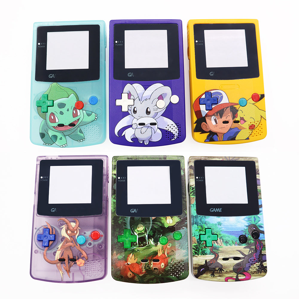 For Gameboy Color GBC Classic Game Console UV Full Housing Case Plastic Shell With Lens, Buttons