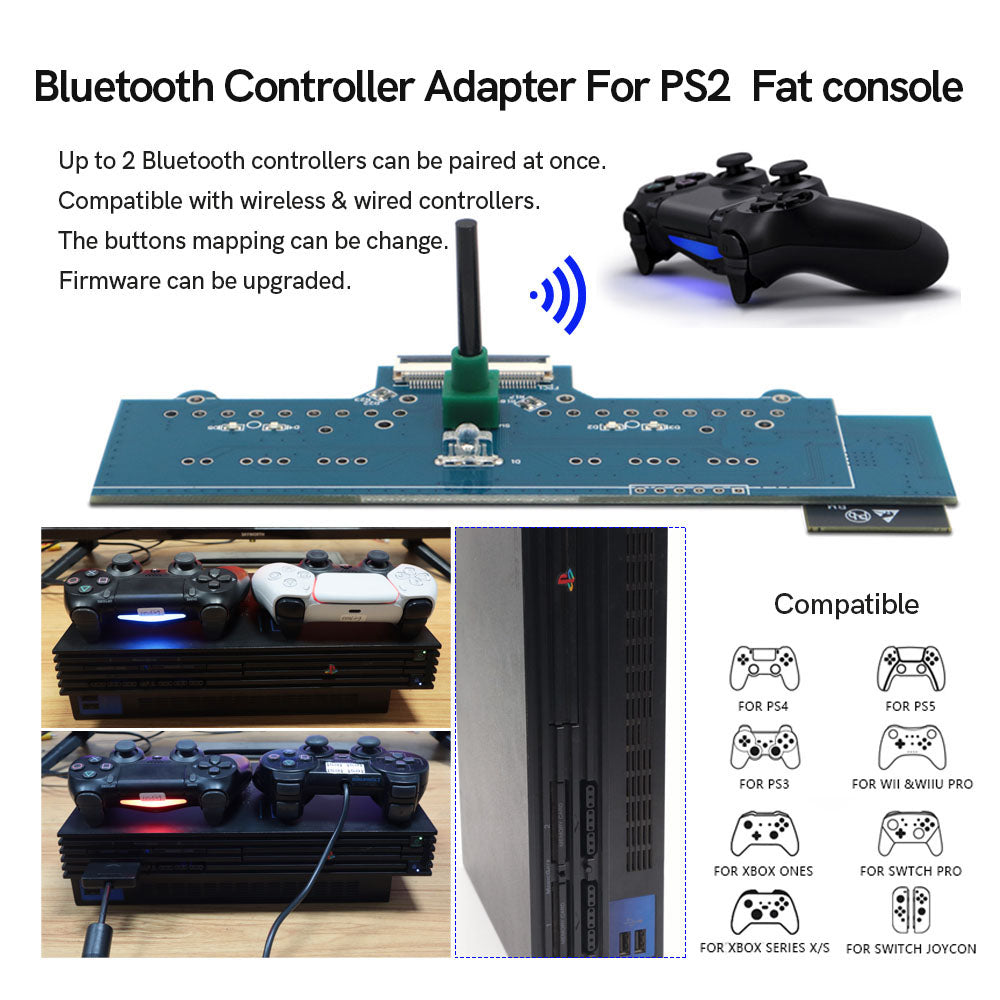 For PS2 Fat iBlueControlMod Bluetooth Wireless Controller Internal Adapter PCB Board Bluetooth Gamepad Adapter