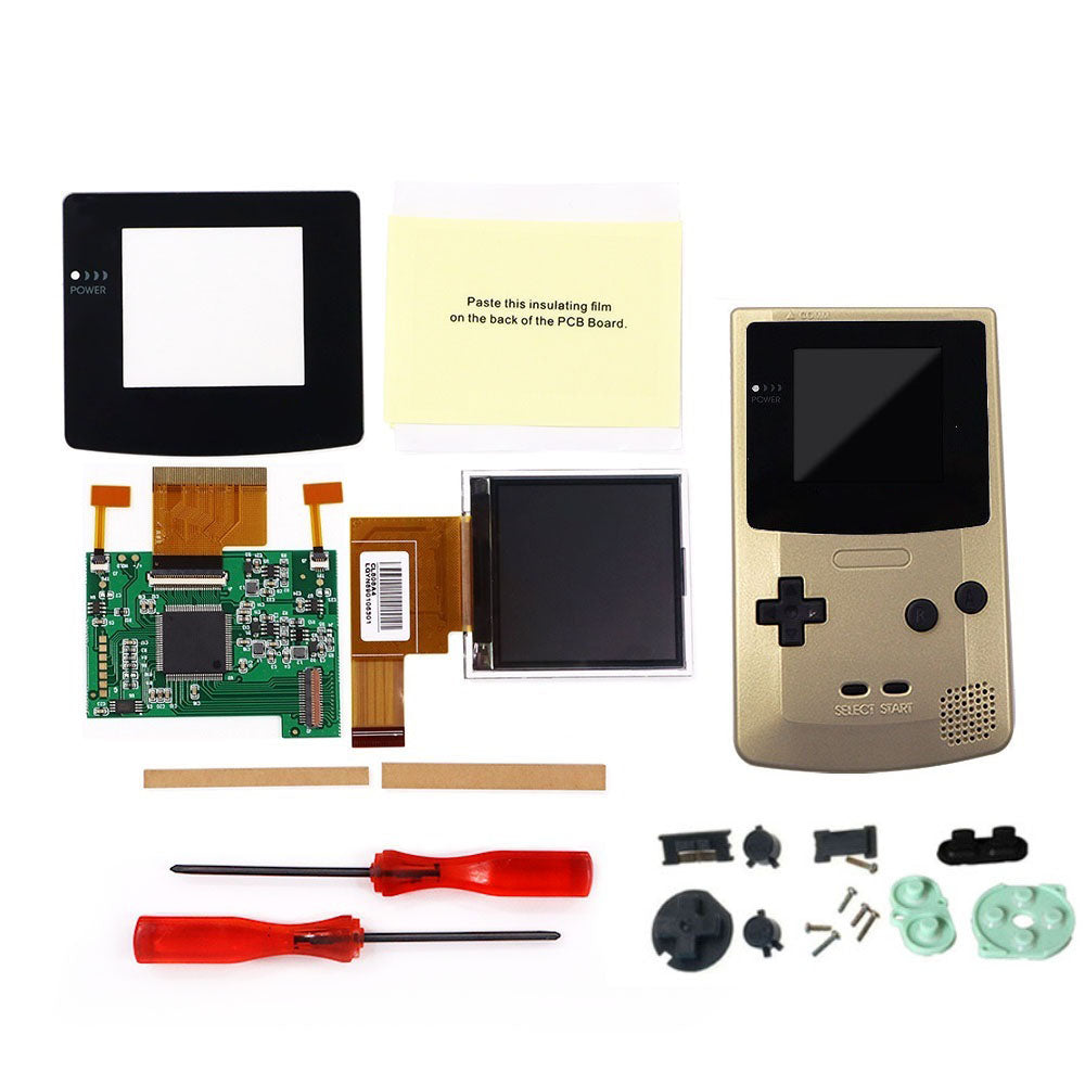 8 Color Mode GBC 2.2 inch LCD Screen Kits With 2 Sensor Adjustment Brightness Backlight Screen For GameBoy Color GBC