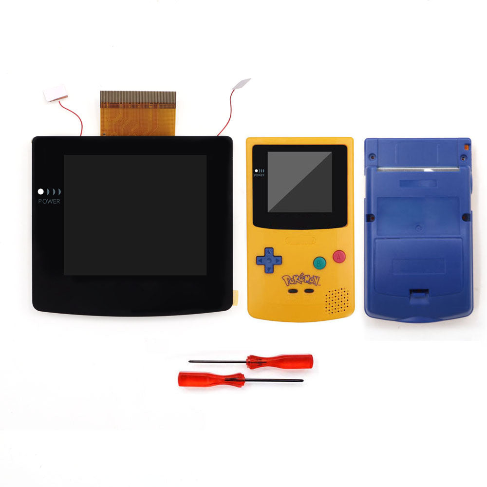 Laminated 2.45" GBC IPS All-in-one HD Backlight Screen Easy Installation OSD Pixel Effect For Gameboy Color GBC with Shell