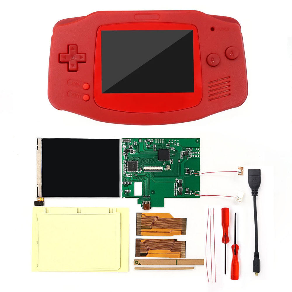 For GBA V2 IPS LCD HDMI Kits For Gameboy Advance GBA Screen Backlight Brightness Adjustable Play on TV