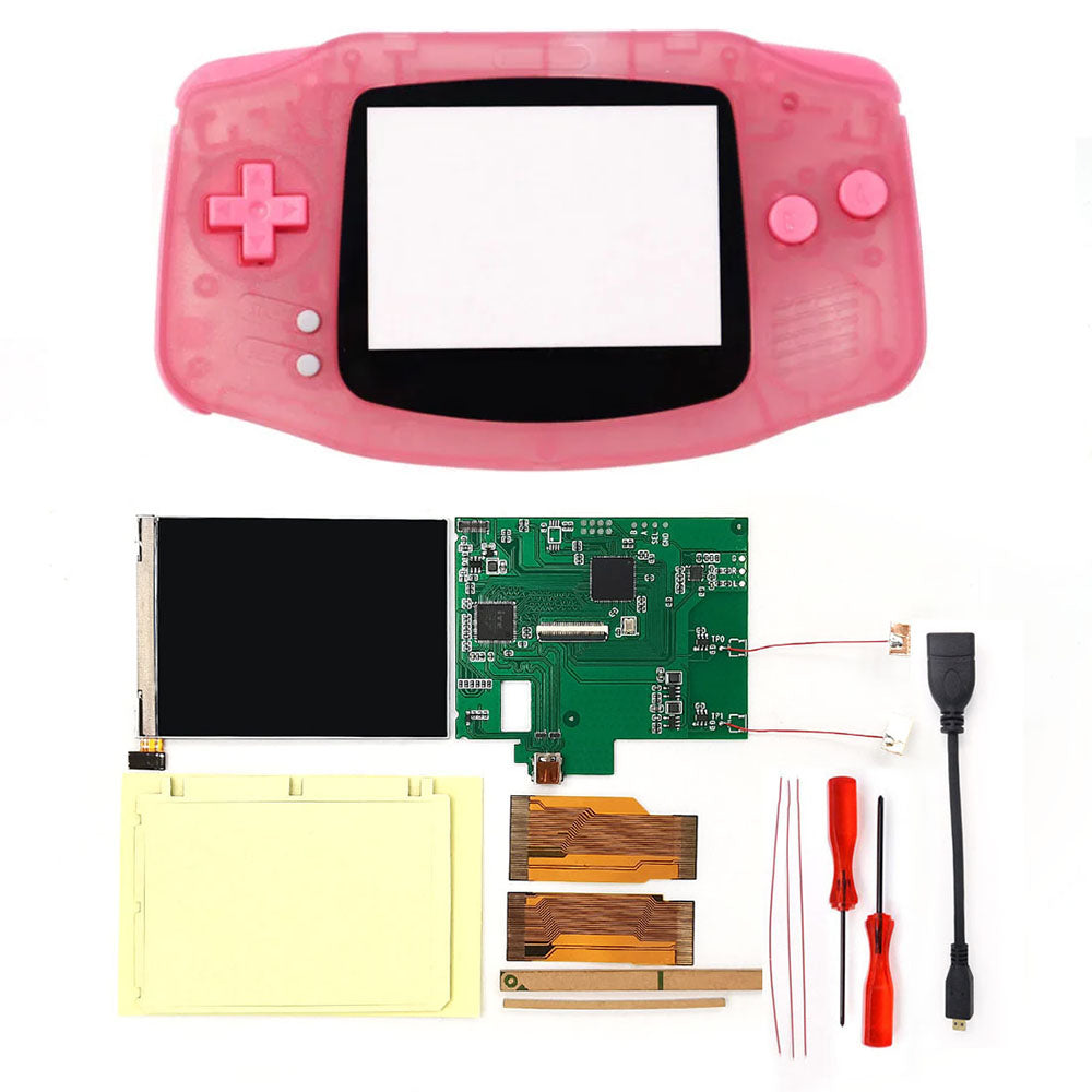 For GBA V2 IPS LCD HDMI Kits For Gameboy Advance GBA Screen Backlight Brightness Adjustable Play on TV
