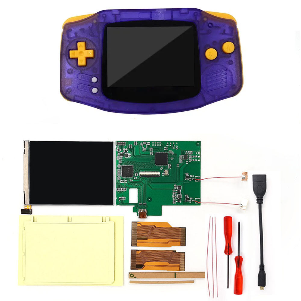 For GBA V2 IPS LCD HDMI Kits For Gameboy Advance GBA Screen Backlight Brightness Adjustable Play on TV