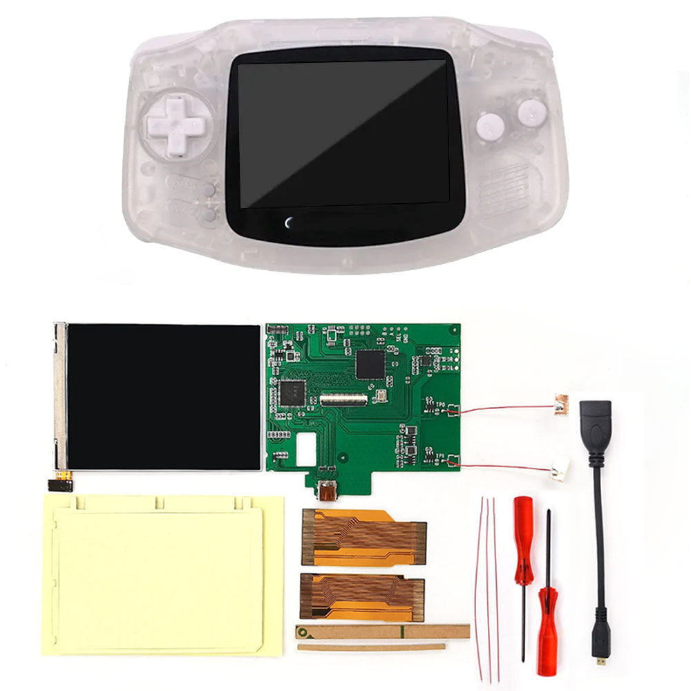 For GBA V2 IPS LCD HDMI Kits For Gameboy Advance GBA Screen Backlight Brightness Adjustable Play on TV