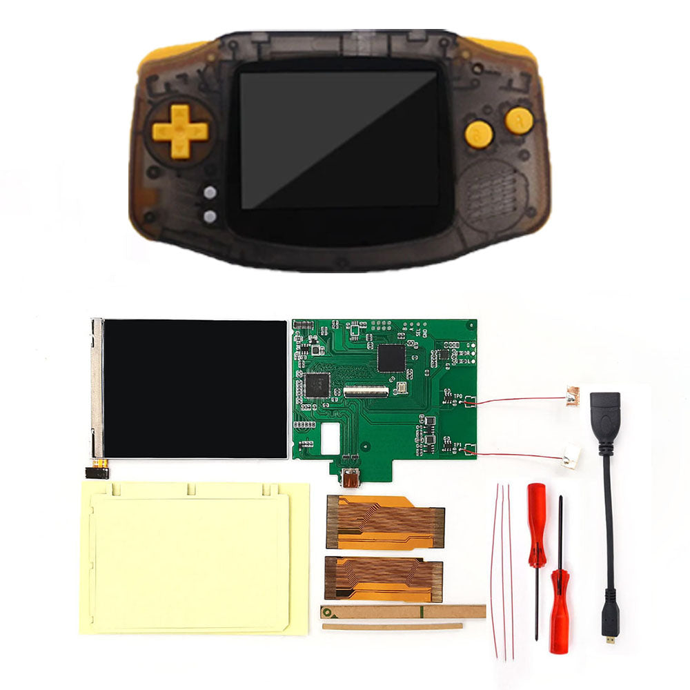 For GBA V2 IPS LCD HDMI Kits For Gameboy Advance GBA Screen Backlight Brightness Adjustable Play on TV