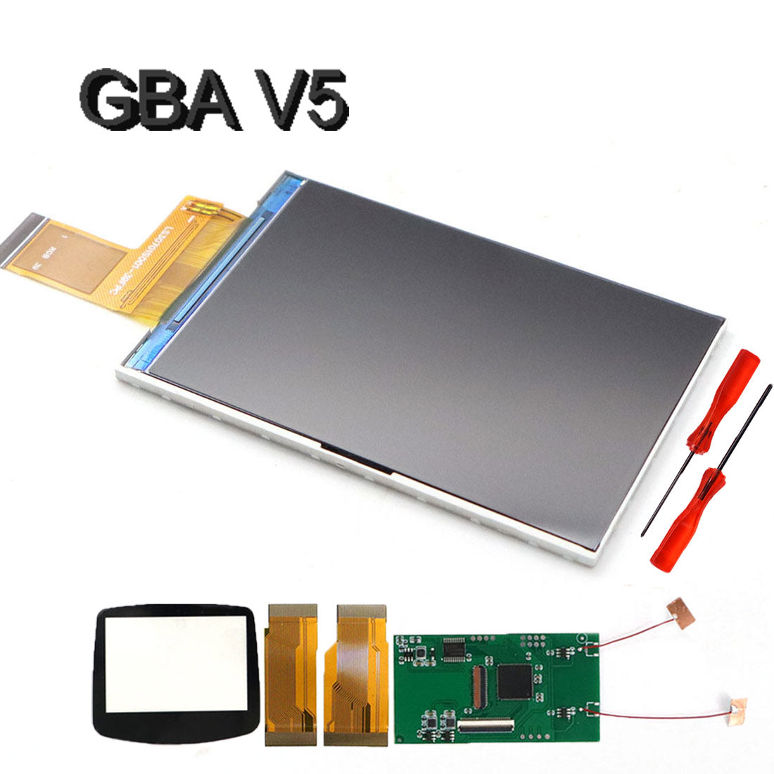 Multi color lens V5 upgrade HD High defination Drop In 3.0" 3 inch Highlight 720*480 720x480 Retro pixel OSD Menu IPS LCD kit for GBA Advance